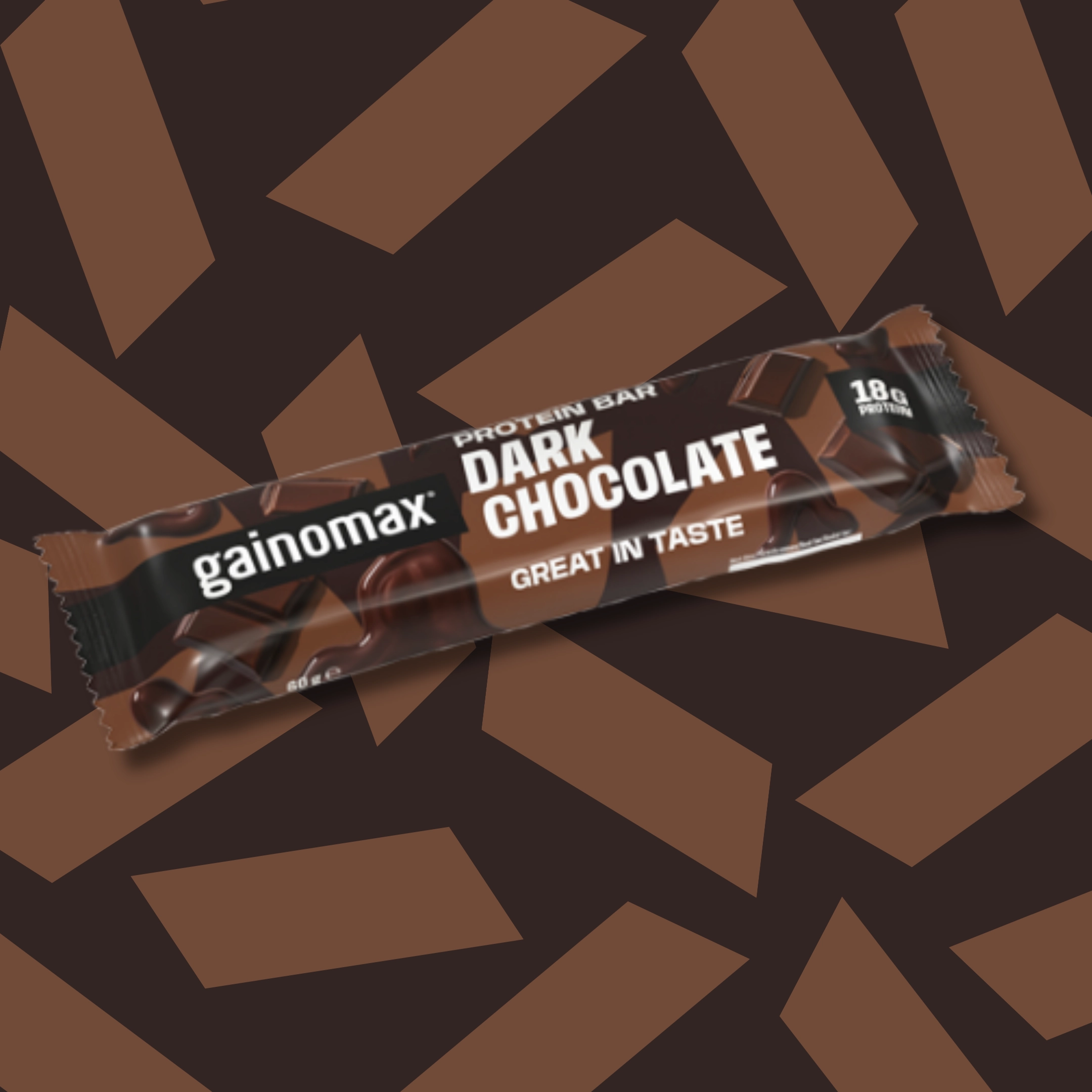 The wonderful dark chocolate flavored Gainomax protein bar